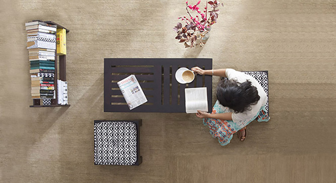 Caffino Coffee Table Set(Ebony&Black&White)